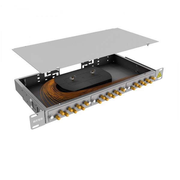 Кросс 19" NTSS PREMIUM, предсобранный 1U, 12 портов ST/UPC, 62.5/125 мкм