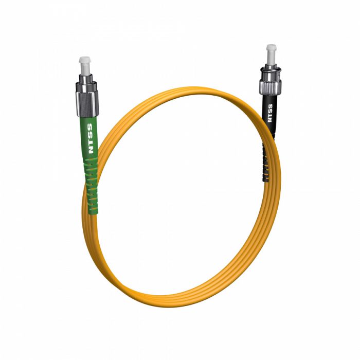 Шнур оптический NTSS spc FC/APC-ST/UPC 9/125 3.0мм 2м LSZH (патч-корд)