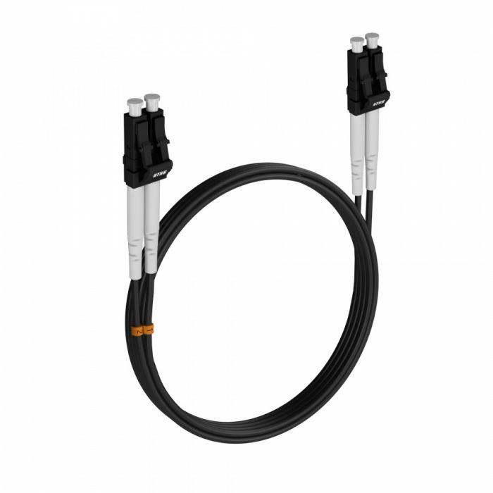 Шнур оптический NTSS PREMIUM dpc LC/UPC-LC/UPC 50/125 3.0мм 7м черный LSZH (патч-корд)