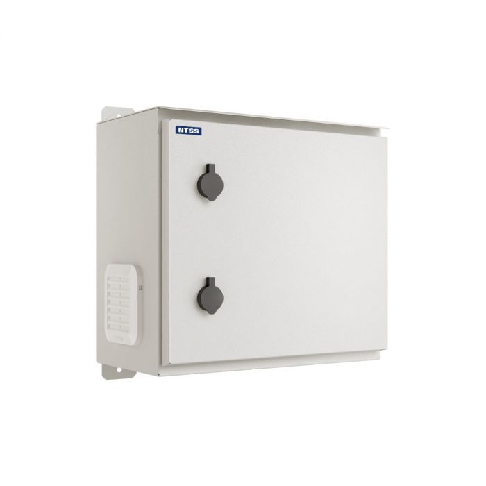 Шкаф настенный NTSS WTR (ШхВхГ) 400x400x300 мм, с монтажной платой, обогревом и вентиляцией, IP55, серый