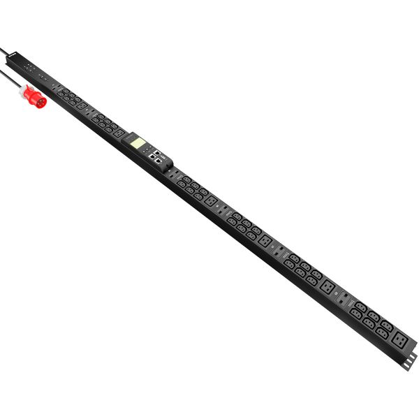 Блок распределения питания NTSS Managed, 3ф16А, 11кВт, 3 автоматических выключателя, (36)С13, (6)С19, 3м кабель с вилкой IEC 60309, 1790х65х65 мм