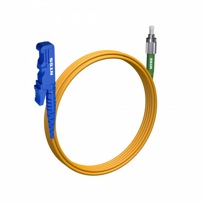 Шнур оптический NTSS spc E2000/UPC-FC/APC 9/125 3.0мм 3м LSZH (патч-корд)