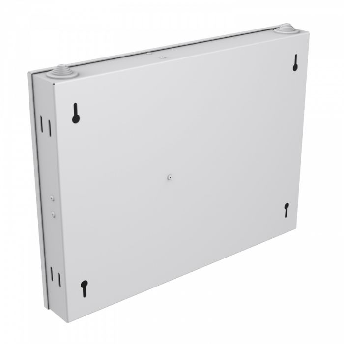 Кросс NTSS оптический настенный, укомплектованный, 10 портов LC/UPC duplex, 9/125 мкм (планки, сплайс-кассета, пигтейлы, КДЗС, адаптеры) серый RAL 7035