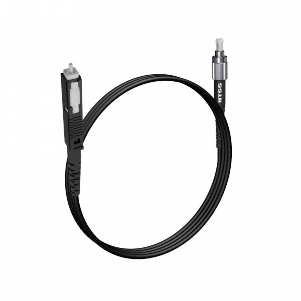 Шнур оптический NTSS spc MU/UPC-FC/APC 9/125 2.0мм 2м черный LSZH (патч-корд)
