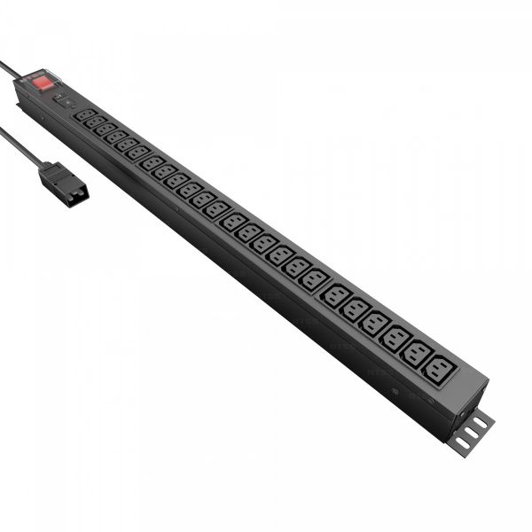 Блок распр.питания NTSS, Basic, 1ф16А, 3.7кВт, выкл. с подсв., 1 гидр.авт., (24)С13, сталь, 3м каб., вил. IEC 60320 C20