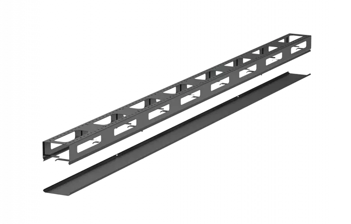 Органайзер кабельный вертикальный с крышкой 47U ОКВК-47U