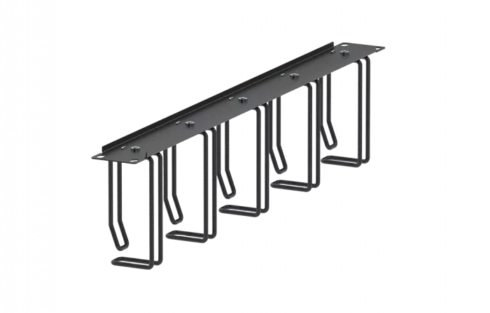 Органайзер кабельный горизонтальный с двойными  проволочными кольцами 19" ОКГКО-19"-1U