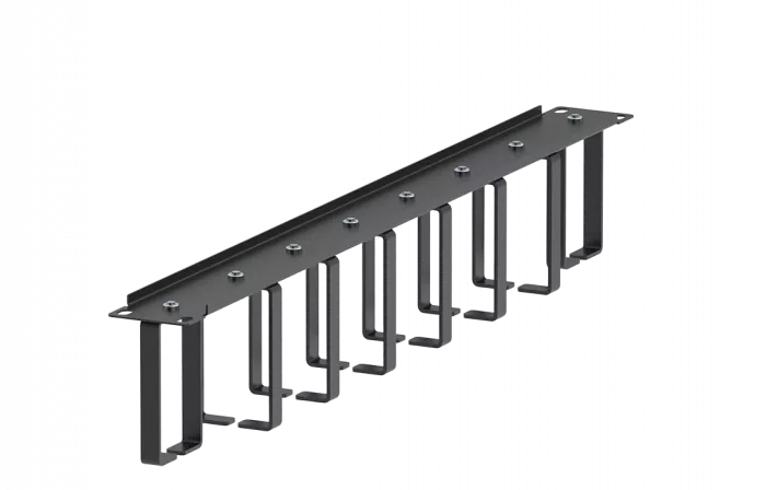 Органайзер кабельный горизонтальный 8 колец 19"  ОКГ-8-19"-1U