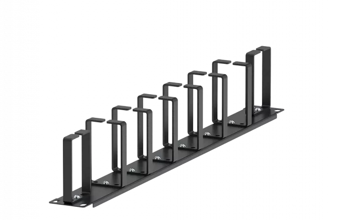 Органайзер кабельный горизонтальный 8 колец 19"  ОКГ-8-19"-1U