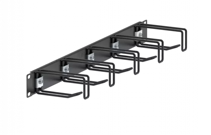 Органайзер кабельный горизонтальный с двойными  проволочными кольцами 19" ОКГКО-19"-1U