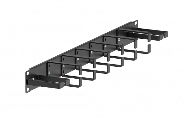 Органайзер кабельный горизонтальный 8 колец 19"  ОКГ-8-19"-1U
