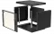 Шкаф телекоммуникационный настенный разборный черный 19”,9U(600x350), ШТ-НСр-9U-600-350-С-Ч дверь стекло ССД