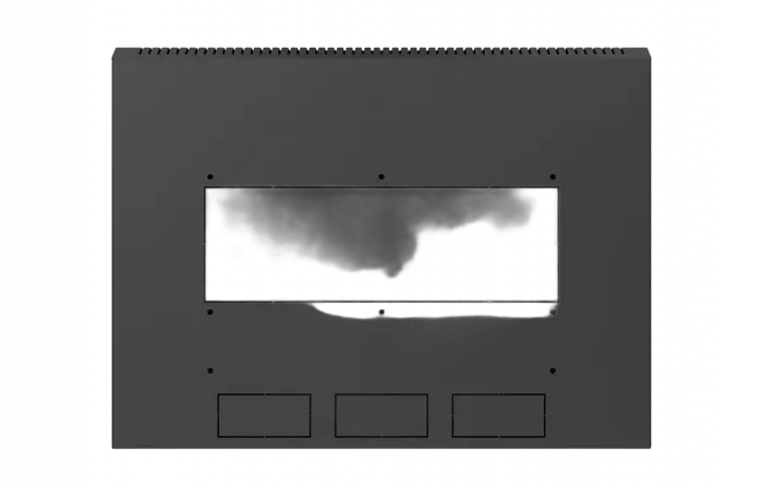 Шкаф телекоммуникационный настенный разборный черный 19”,12U(600x550), ШТ-НСр-12U-600-550-М-Ч дверь металл ССД