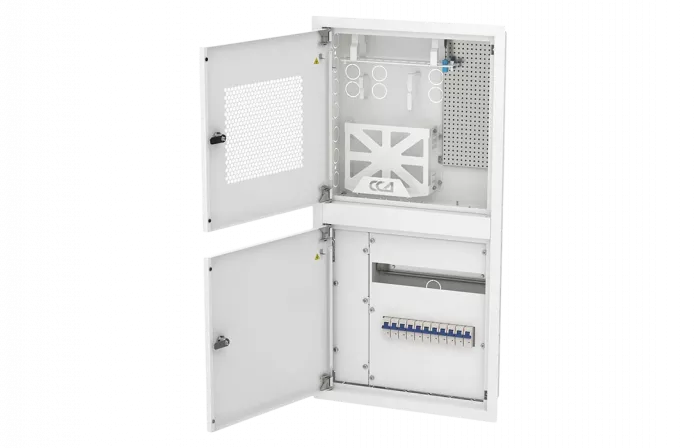 Шкаф распределительный вводной квартирный,встраиваемый(СС+ЭОМ)ШРВ-К пустой ССД