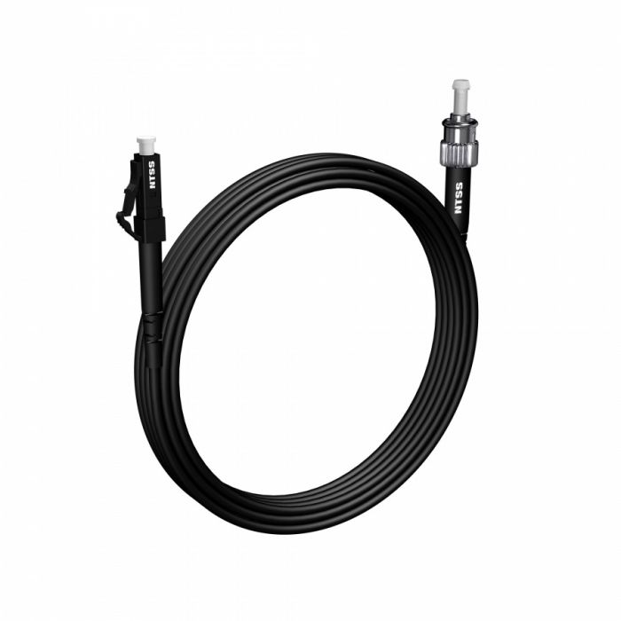Шнур оптический NTSS spc LC/UPC-ST/UPC 9/125 3.0мм 10м черный LSZH (патч-корд)