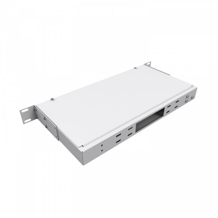 Кросс NTSS оптический 19'' укомплектованный 1U, 12 портов ST/UPC, 9/125 мкм (планки, сплайс-кассета, пигтейлы, КДЗС, адаптеры) серый RAL 7035
