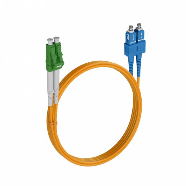 Шнур оптический NTSS dpc LC/APC-SC/UPC 9/125 3.0мм 1м LSZH (патч-корд)