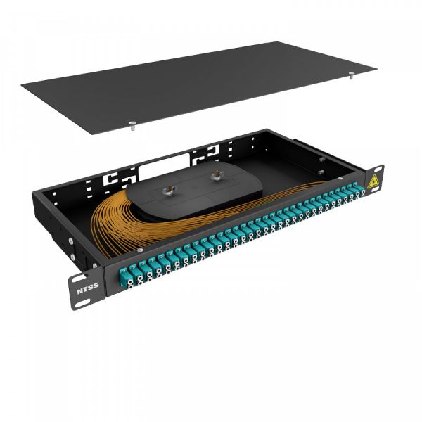 Кросс 19" NTSS PREMIUM, предсобранный 1U, 32 порта LC/UPC duplex, 50/125 мкм OM3, черный