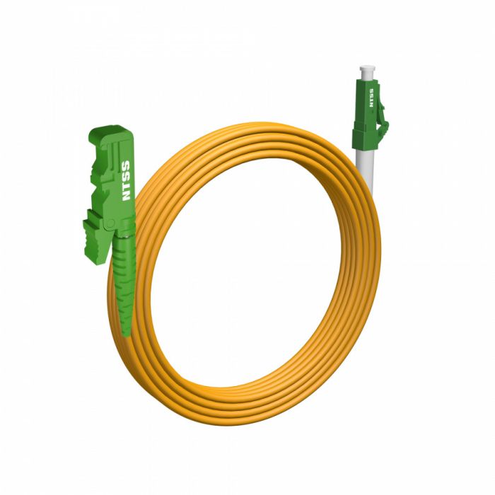 Шнур оптический NTSS spc E2000/APC-LC/APC 9/125 3.0мм 20м LSZH (патч-корд)
