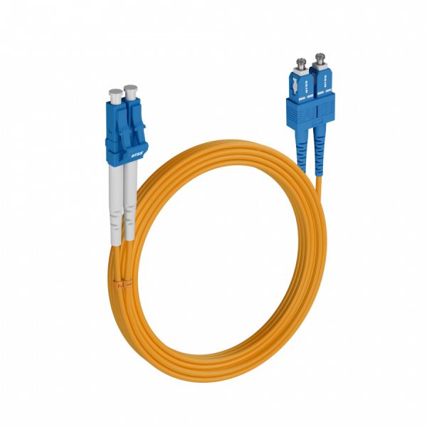Шнур оптический NTSS dpc LC/UPC-SC/UPC 9/125 3.0мм 15м LSZH (патч-корд)