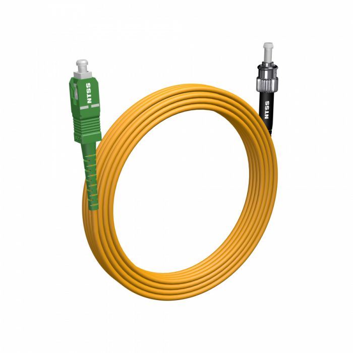 Шнур оптический NTSS spc SC/APC-ST/UPC 9/125 3.0мм 20м LSZH (патч-корд)