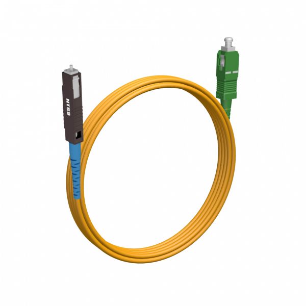 Шнур оптический NTSS spc MU/UPC-SC/APC 9/125 2.0мм 3м LSZH (патч-корд)