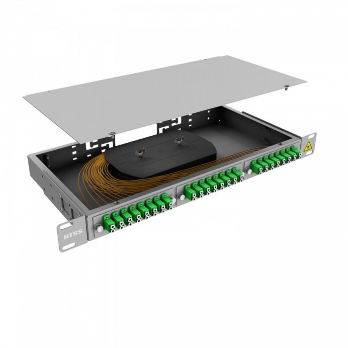 Кросс 19" NTSS PREMIUM, предсобранный 1U, 4 порта LC/APC duplex, 9/125 мкм