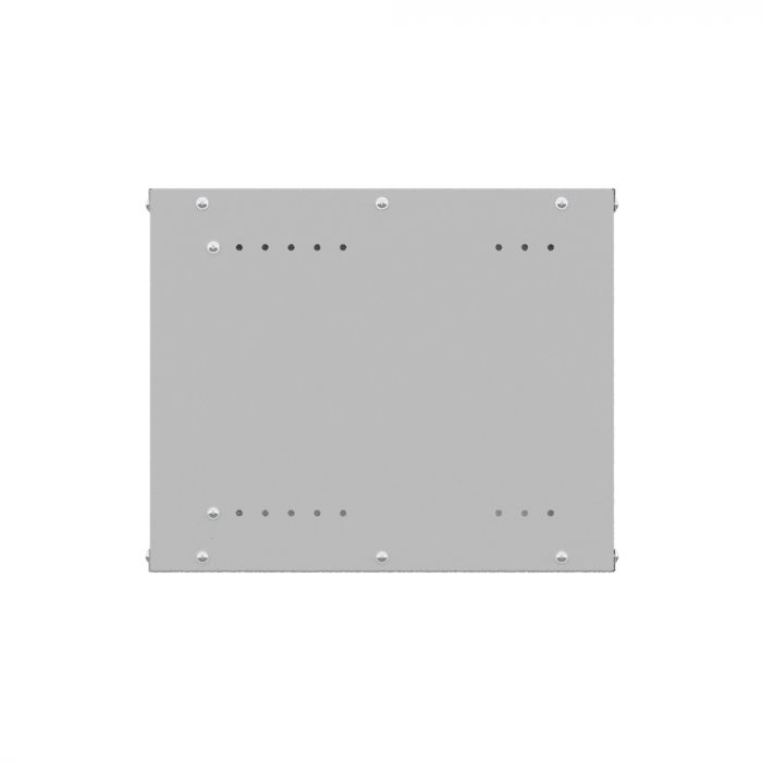 Шкаф настенный телекоммуникационный NTSS LIME 6U 550х600х370мм, 2 профиля 19, дверь стеклянная, боковые стенки несъемные, разобранный, серый RAL 7035