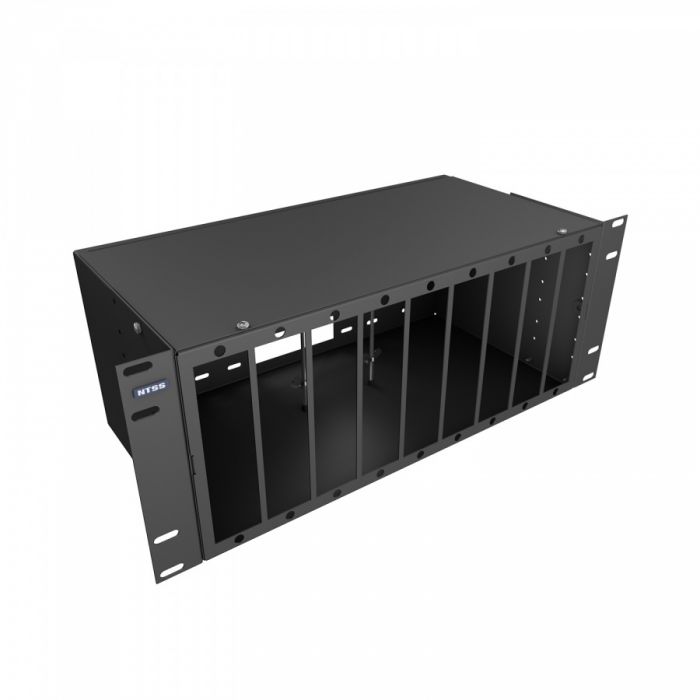 Кросс NTSS оптический 19'' укомплектованный 4U, 144 порта FC/APC, 9/125 мкм (планки, сплайс-кассета 5шт, пигтейлы, КДЗС, адаптеры) черный RAL 9005