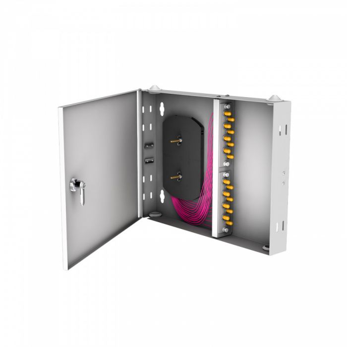 Кросс настенный NTSS PREMIUM, предсобранный, 16 портов ST/UPC, 50/125 мкм OM4