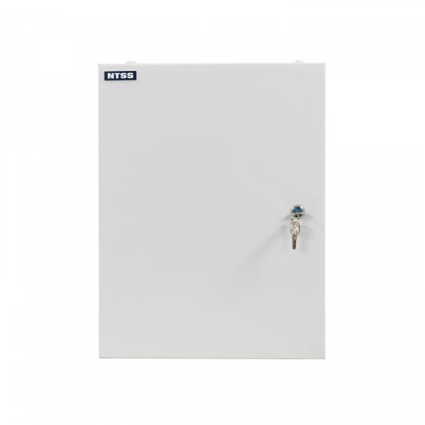 Кросс NTSS оптический настенный, укомплектованный, 64 порта FC/APC, 9/125 мкм (планки, сплайс-кассета 2шт, пигтейлы, КДЗС, адаптеры) серый RAL 7035