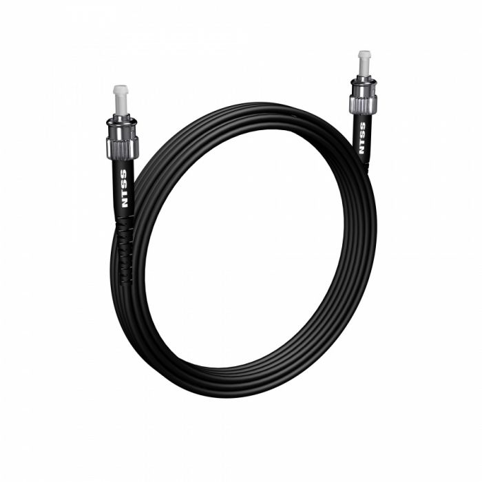 Шнур оптический NTSS PREMIUM spc ST/UPC-ST/UPC 9/125 3.0мм 15м черный LSZH (патч-корд)