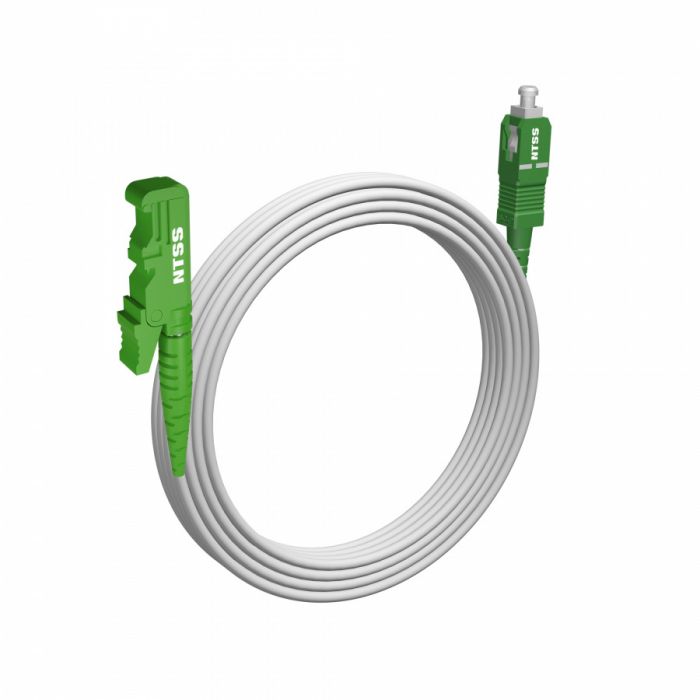 Шнур оптический NTSS spc E2000/APC-SC/APC 9/125 G.657A1 3.0мм 20м LSZH (патч-корд)
