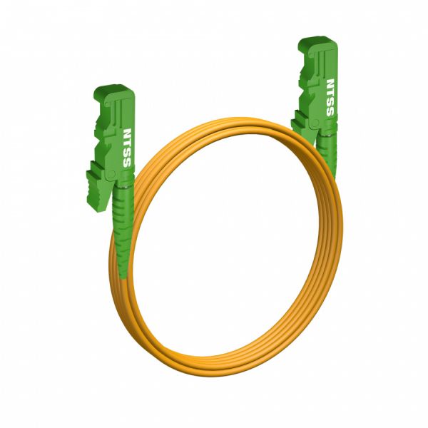 Шнур оптический NTSS spc E2000/APC-E2000/APC 9/125 3.0мм 4м LSZH (патч-корд)