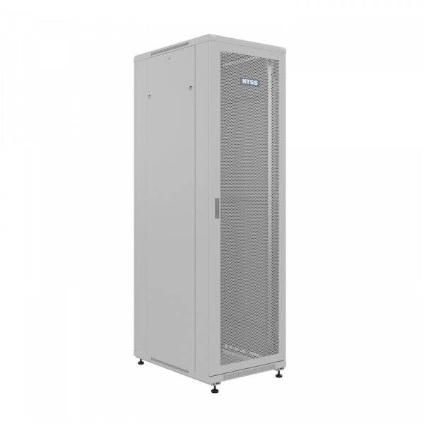 Шкаф напольный универсальный серверный NTSS R 22U 600х800мм, 4 профиля 19, двери перфорированная и сплошная металл, боковые стенки съемные, регулируемые опоры, разобранный, серый RAL 7035