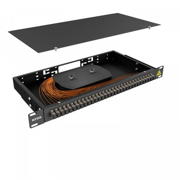Кросс 19" NTSS PREMIUM, предсобранный 1U, 32 порта SC/UPC 50/125 мкм, черный