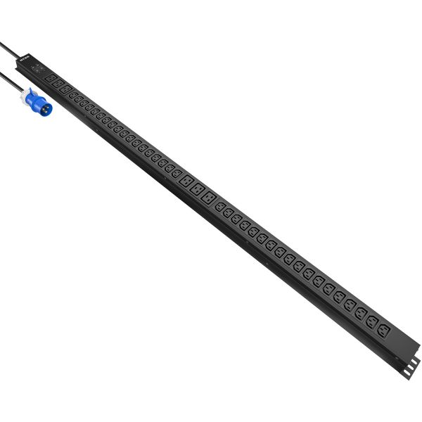 Блок распр.питания NTSS, Basic, 1ф32А, 7.4кВт, 2 гидр.авт., (36)С13, (6)С19, сталь, 3м каб., вил. IEC 60309