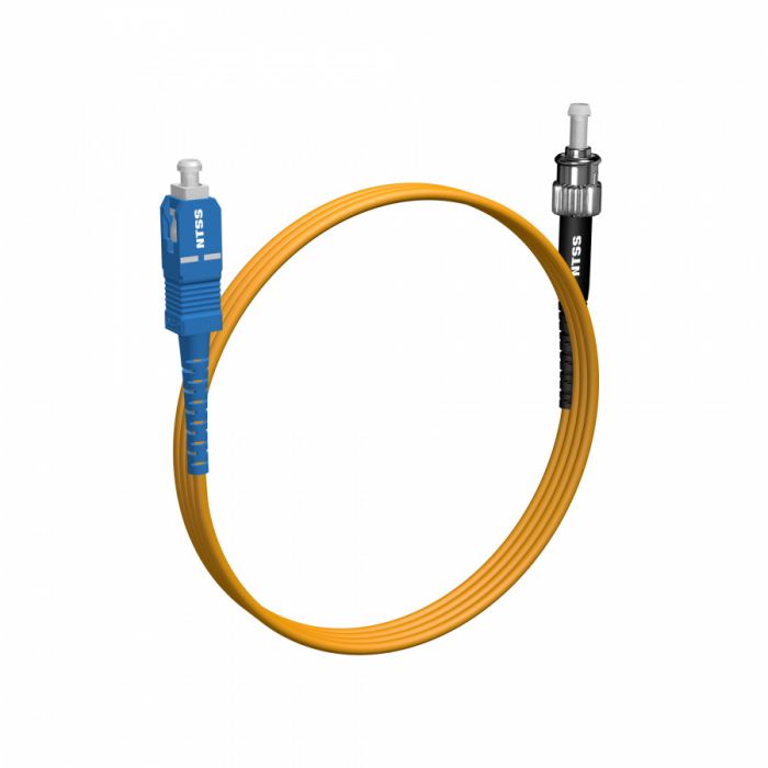 Шнур оптический NTSS spc SC/UPC-ST/UPC 9/125 2.0мм 1м LSZH (патч-корд)