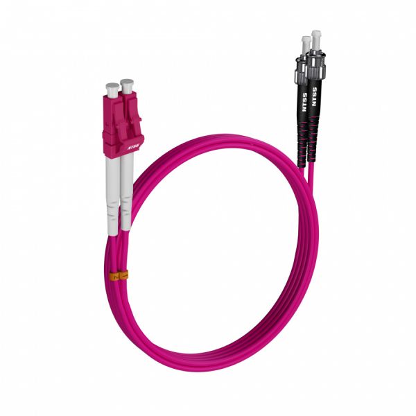 Шнур оптический NTSS dpc LC/UPC-ST/UPC 50/125 OM4 2.0мм 5м LSZH (патч-корд)
