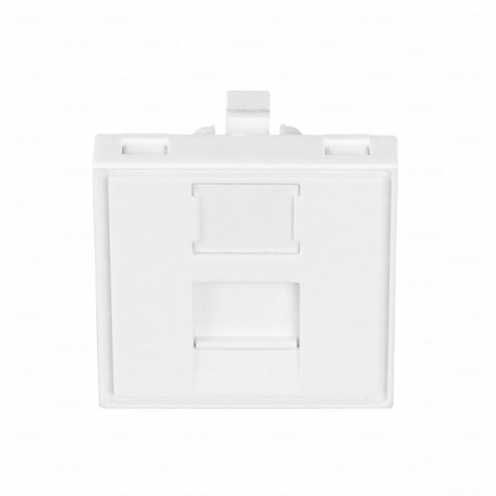 Лицевая панель NTSS PREMIUM для розеточных модулей типа Keystone 45x45 со шторкой