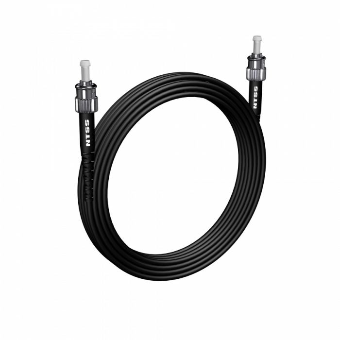 Шнур оптический NTSS PREMIUM spc ST/UPC-ST/UPC 9/125 3.0мм 20м черный LSZH (патч-корд)