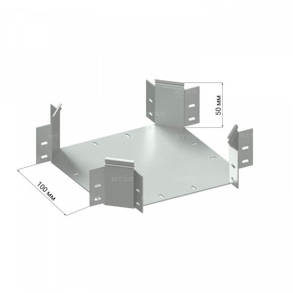 Х-образный угол NTSS 50х100, толщина 0,7 (с крышкой)