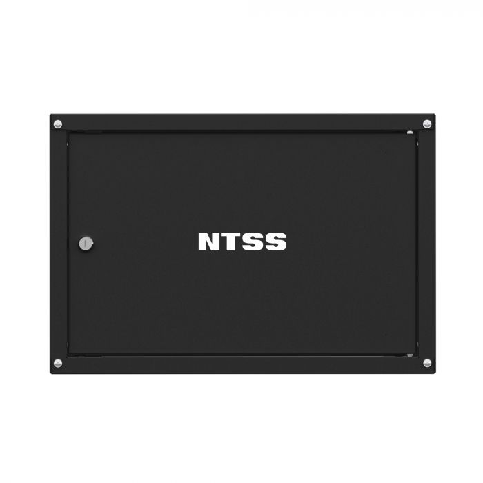 Шкаф настенный телекоммуникационный NTSS LIME 6U 550х600х370мм, 2 профиля 19, дверь сплошная металл, боковые стенки несъемные, разобранный, черный RAL 9005