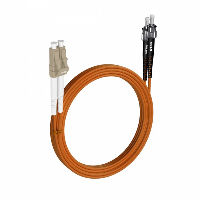 Шнур оптический NTSS dpc LC/UPC-ST/UPC 62.5/125 2.0мм 25м LSZH (патч-корд)