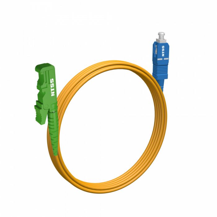 Шнур оптический NTSS spc E2000/APC-SC/APC 9/125 3.0мм 3м LSZH (патч-корд)
